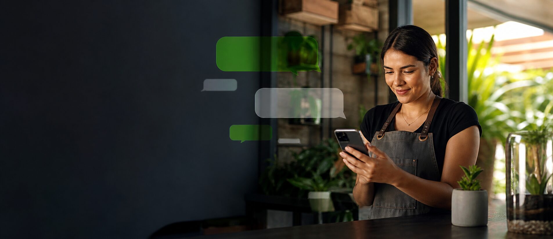 A business team in Costa Rica managing customer communications